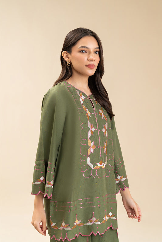 2 PIECE EMBROIDERED MULTI NEPS SUIT (FLOW)