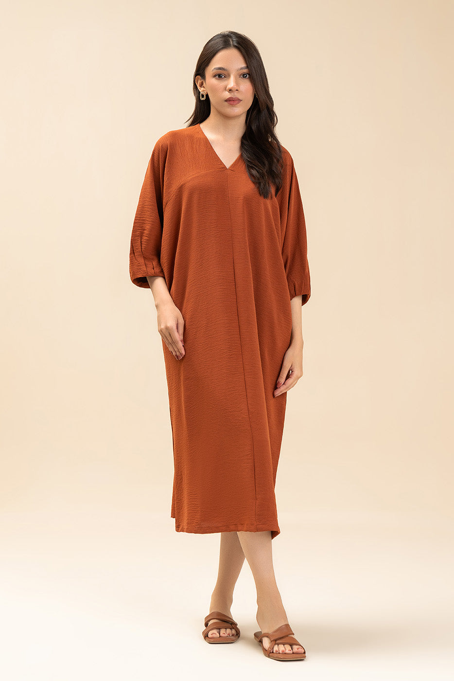PRINTED POLY CREPE SHIRT (FLOW)