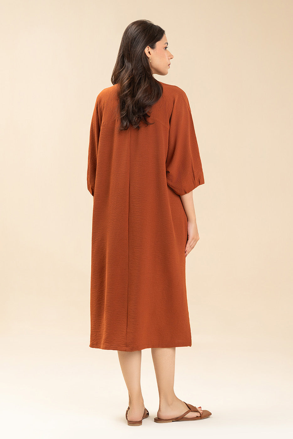 POLY CREPE DRESS (FLOW)