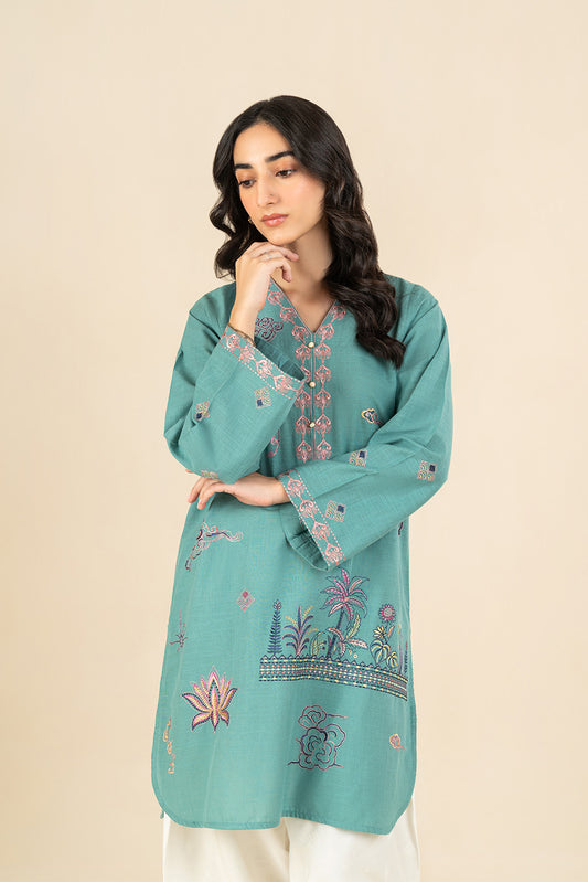 EMBROIDERED SLUB COTTON TOP (FLOW)