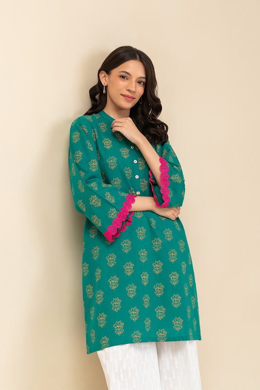 EMBROIDERED SLUB COTTON SHIRT(FLOW)