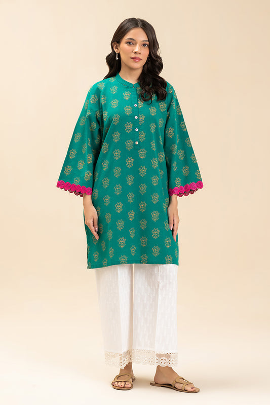 EMBROIDERED SLUB COTTON SHIRT(FLOW)
