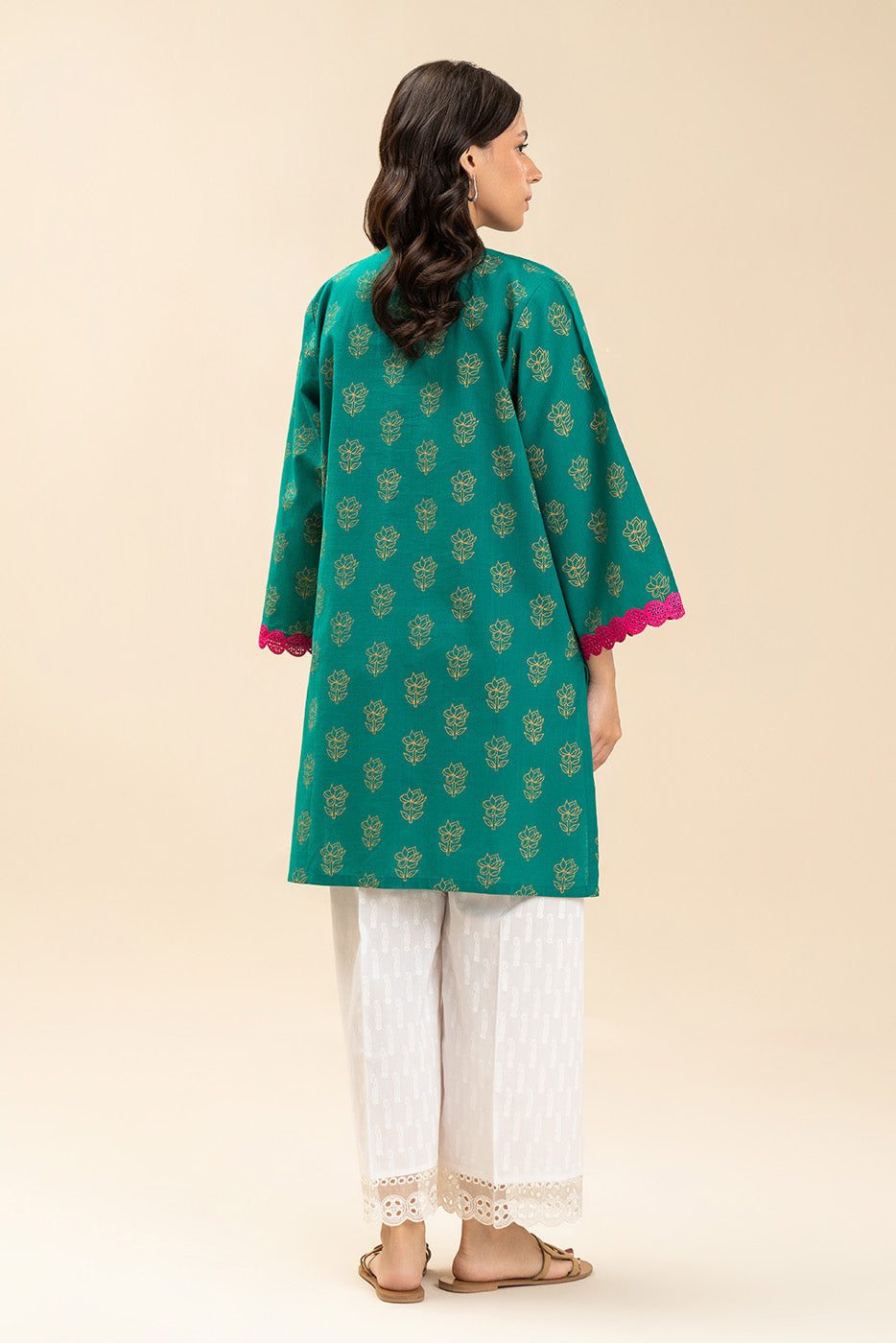 EMBROIDERED SLUB COTTON SHIRT(FLOW)