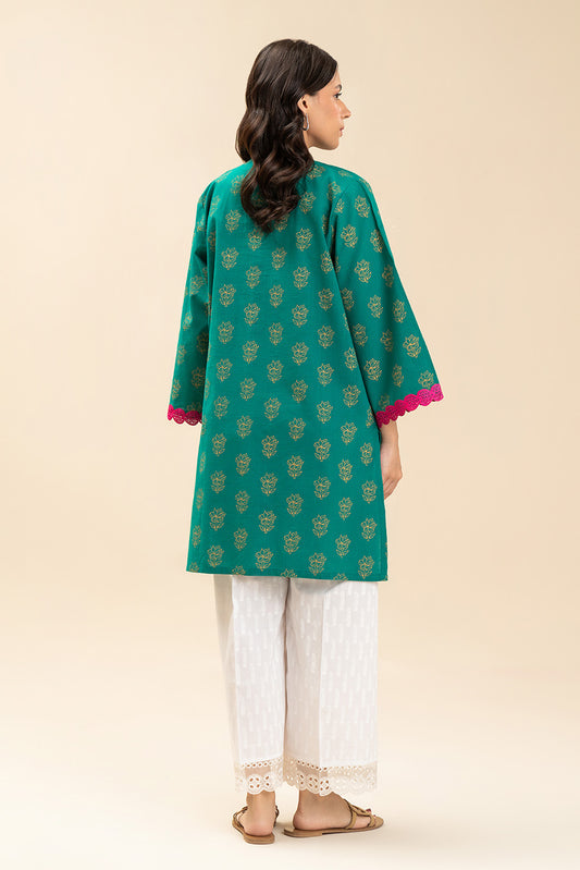 EMBROIDERED SLUB COTTON SHIRT(FLOW)