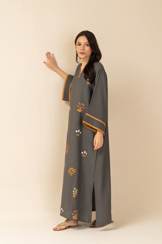 EMBROIDERED YARN DYED DRESS (FLOW)