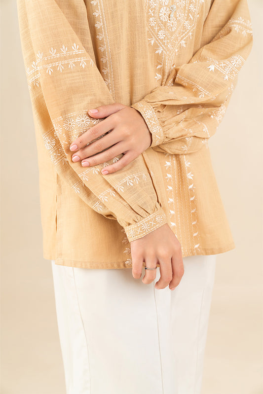 EMBROIDERED SLUB COTTON TOP (FLOW)