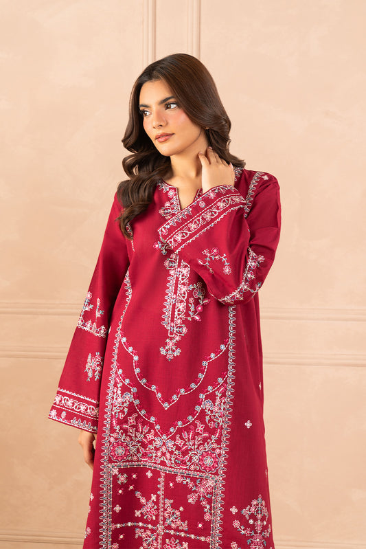 2 PIECE EMBROIDERED TWO WAY SLUB SUIT (HIGH CASUAL)