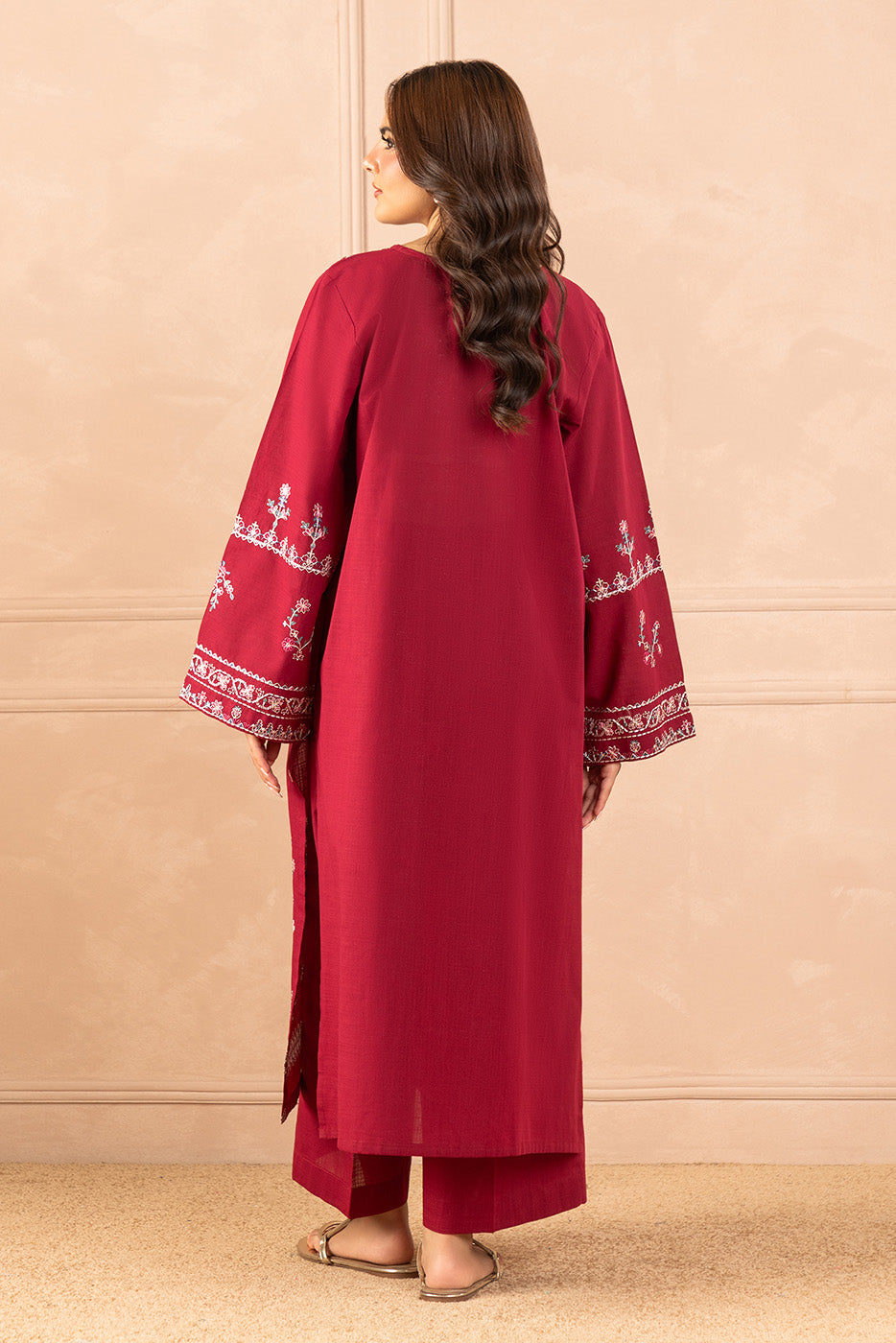 2 PIECE EMBROIDERED TWO WAY SLUB SUIT (HIGH CASUAL)