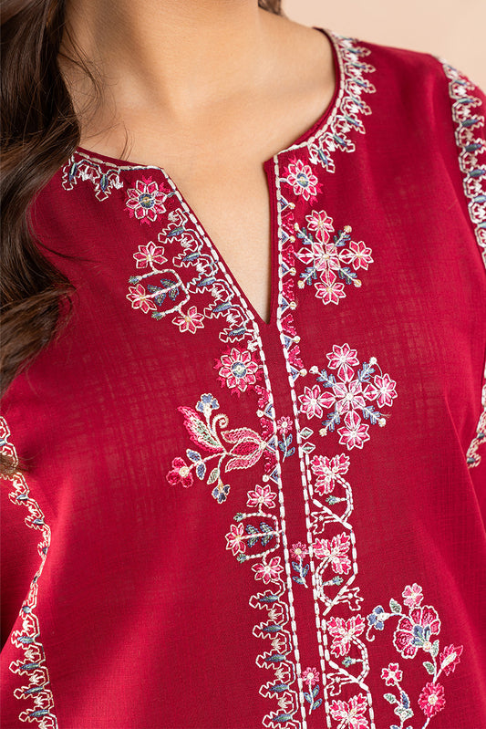 2 PIECE EMBROIDERED TWO WAY SLUB SUIT (HIGH CASUAL)