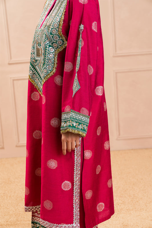 2 PIECE EMBROIDERED RAWSILK SUIT (LUZURY PRET)