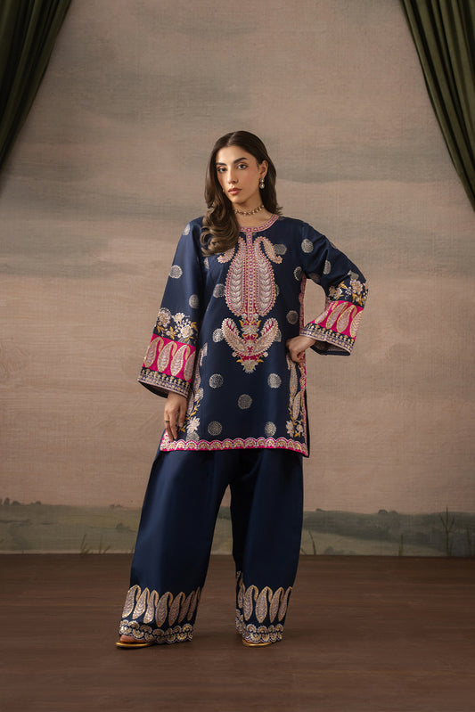 2 PIECE EMBROIDERED ZARI JACQUARD SUIT (LUXURY PRET)