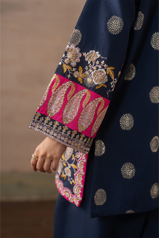2 PIECE EMBROIDERED ZARI JACQUARD SUIT (LUXURY PRET)