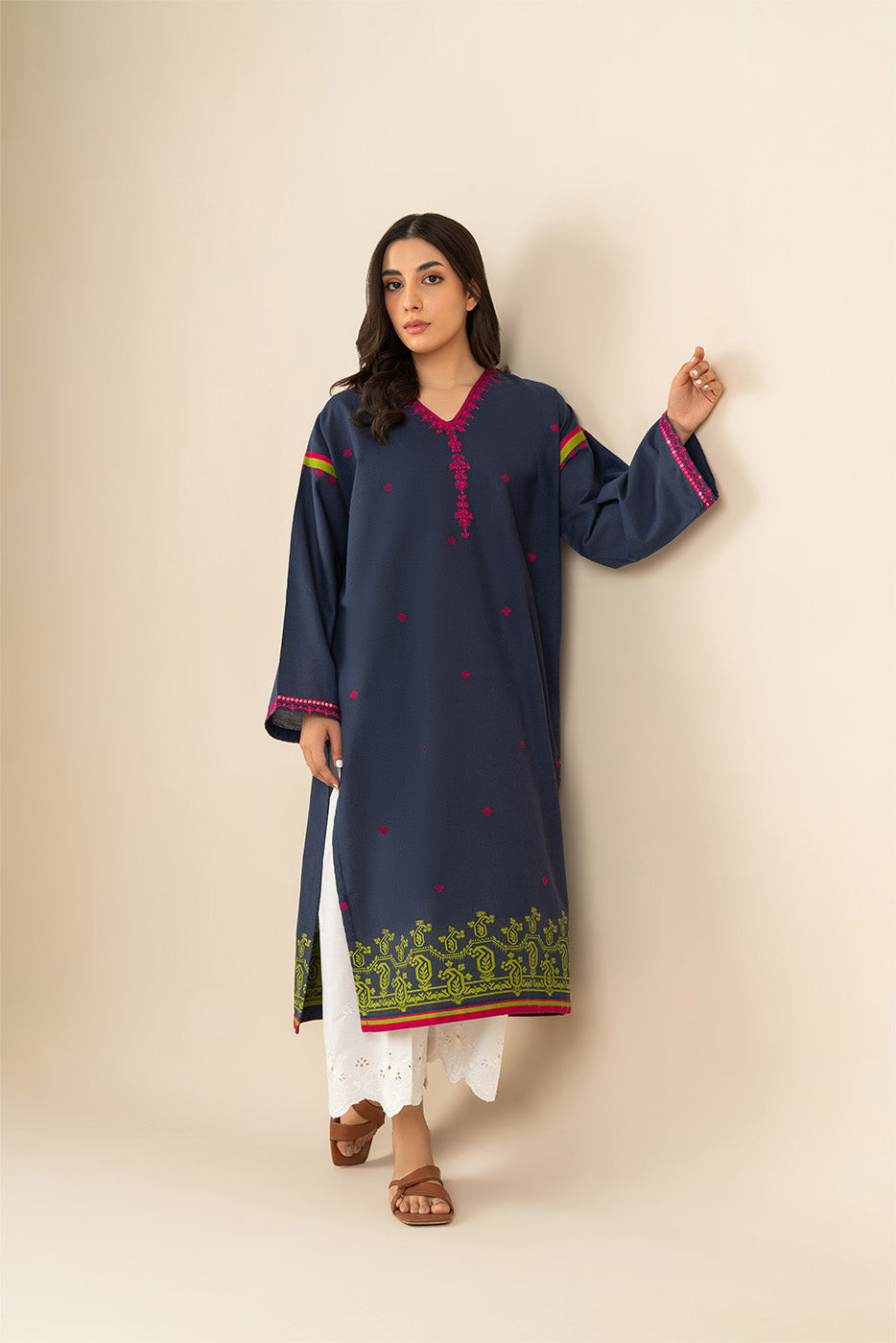 EMBROIDERED JACQUARD SHIRT (PRET)