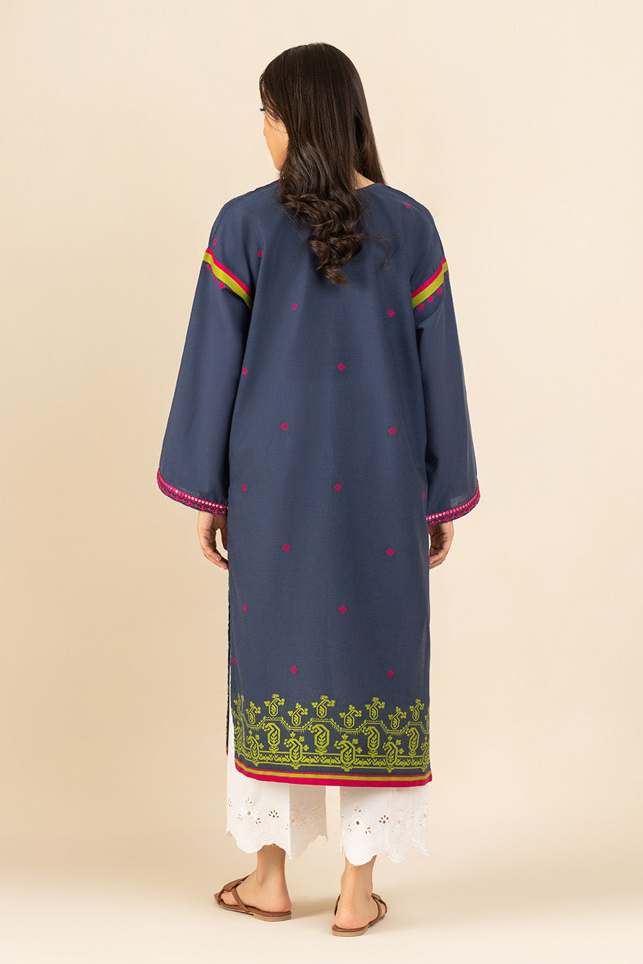 EMBROIDERED JACQUARD SHIRT (PRET)