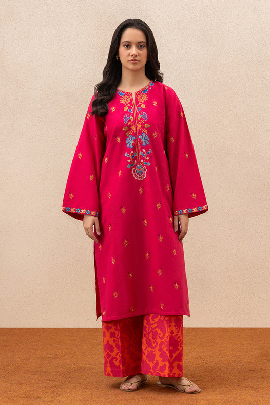 EMBROIDERED SLUB SHIRT (PRET)