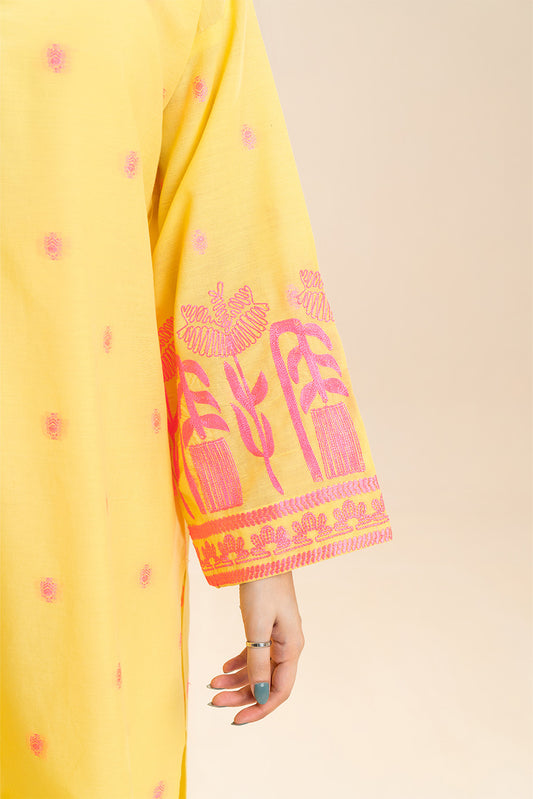 EMBROIDERED JACQUARD SHIRT (PRET)
