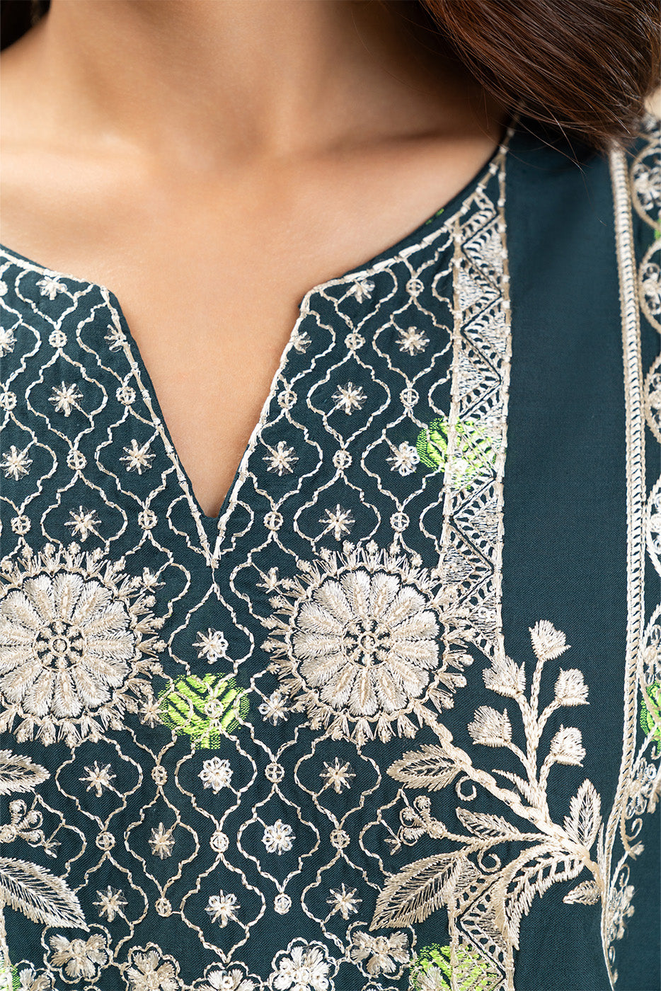 EMBROIDERED JACQUARD SHIRT (PRET)