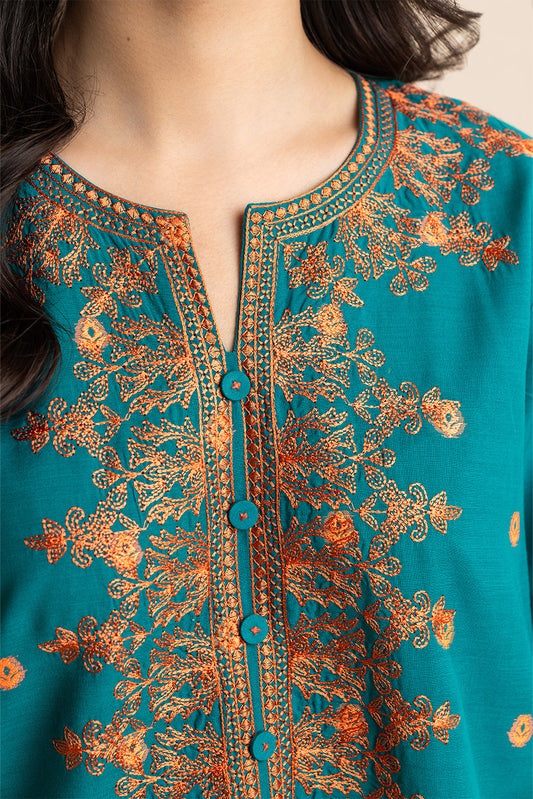 EMBROIDERED JACQUARD SHIRT (PRET)