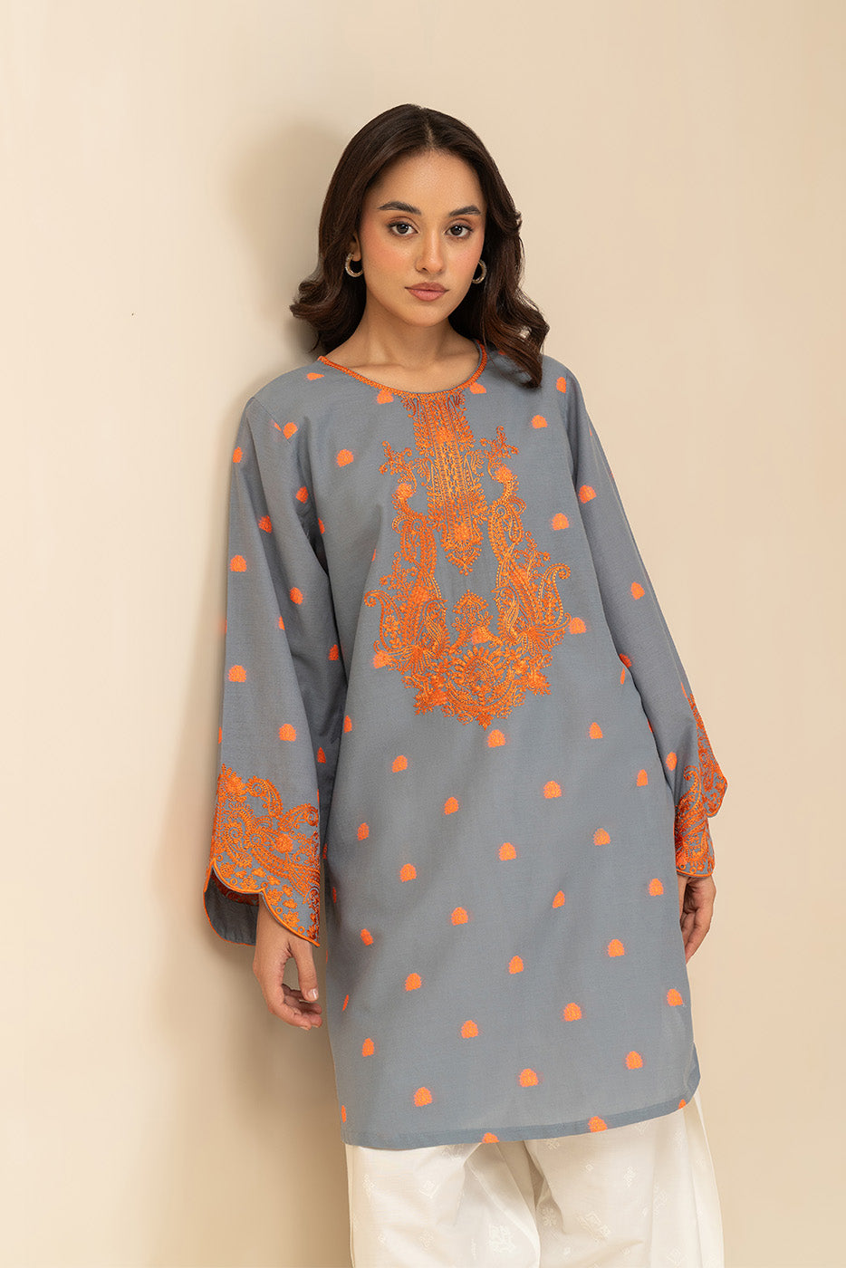 EMBROIDERED JACQUARD SHIRT (PRET)