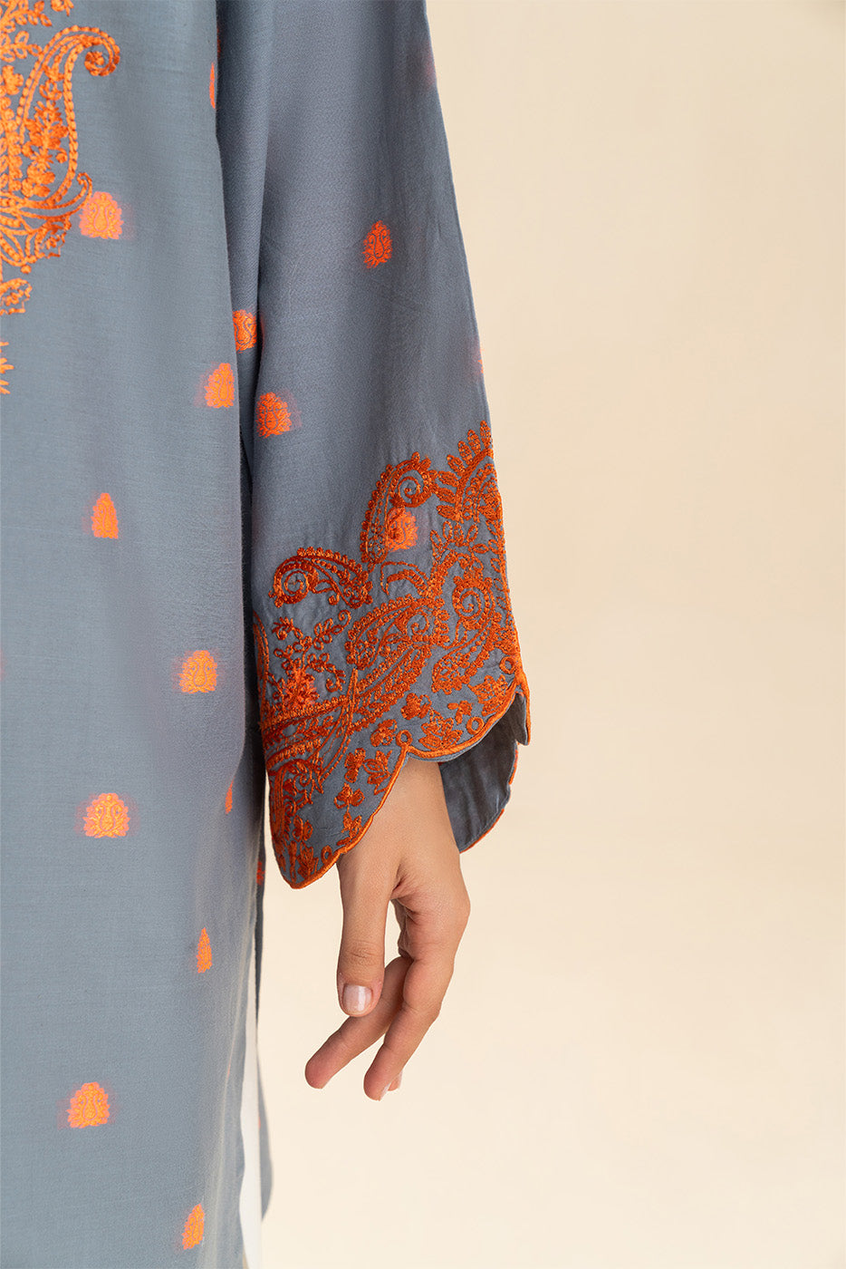 EMBROIDERED JACQUARD SHIRT (PRET)