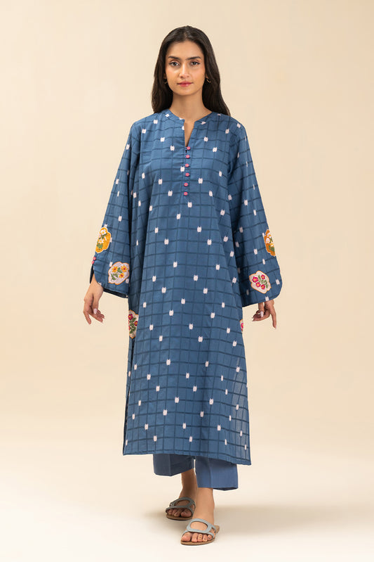 2 PIECE EMBROIDERED BROCHIA JACQUARD SUIT (PRET)