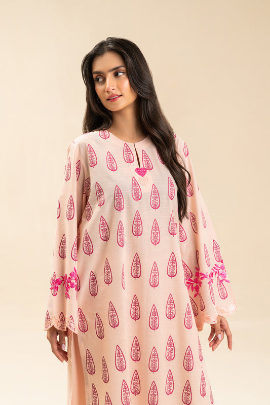 EMBROIDERED SLUB SHIRT (PRET)