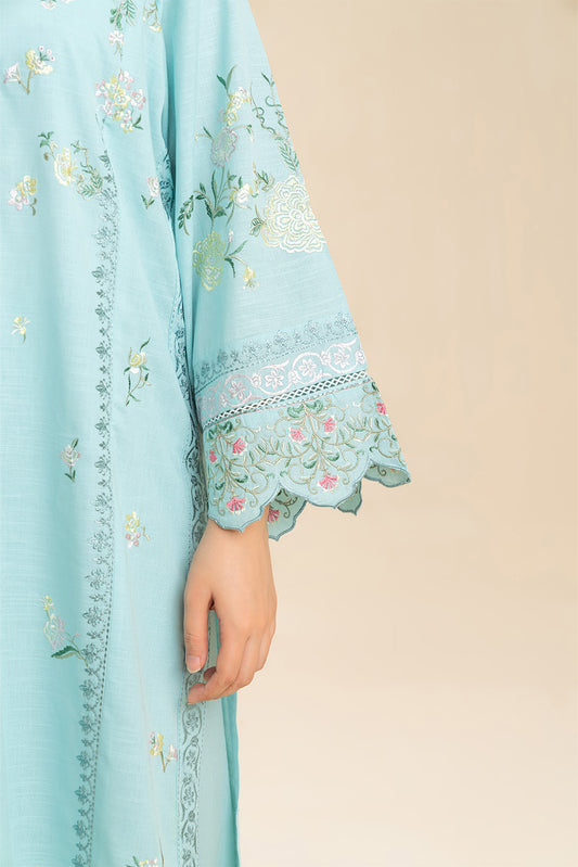 3 PIECE EMBROIDERED SLUB SUIT (PRET)