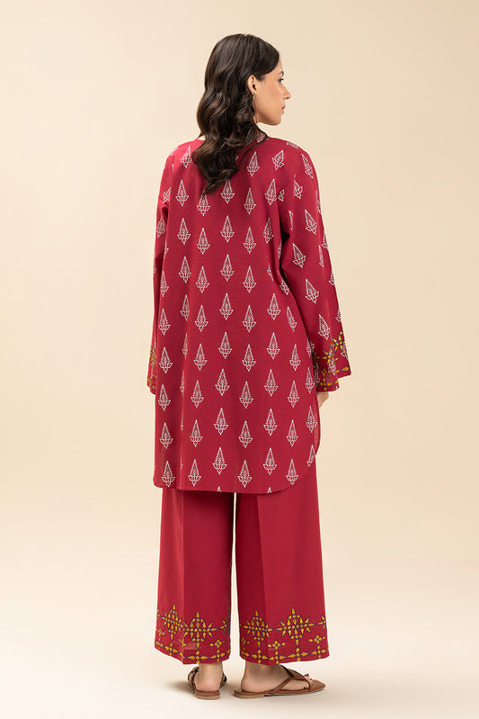 2 PIECE EMBROIDERED SLUB SUIT (PRET)