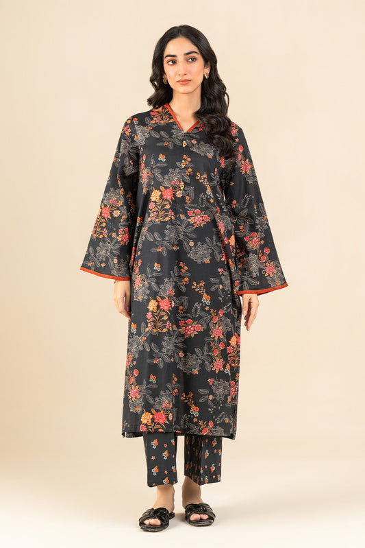 2 PIECE PRINTED TWO WAY SLUB SUIT (PRET)
