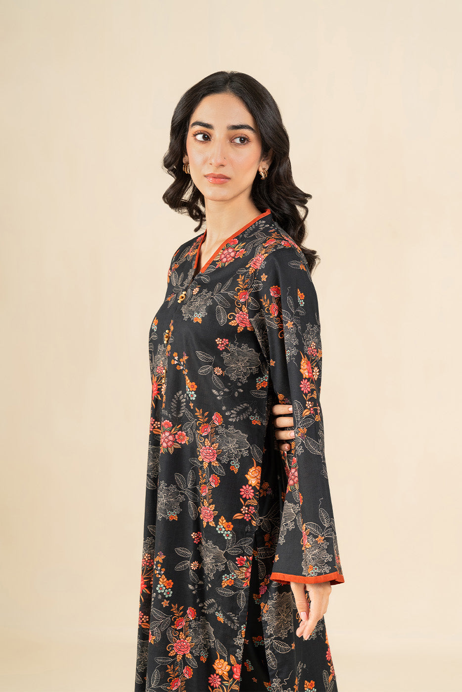 PRINTED TWO WAY SLUB SHIRT (PRET)