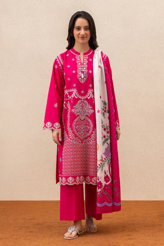 2 PIECE EMBROIDERED TWO WAY SLUB SUIT (HIGH CASUAL)