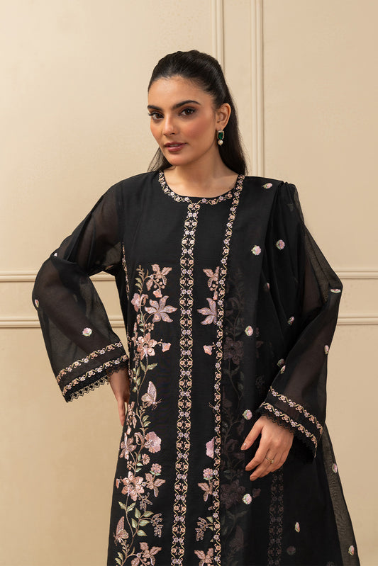 2 PIECE EMBROIDERED PAPER COTTON SUIT (HIGH CASUAL)