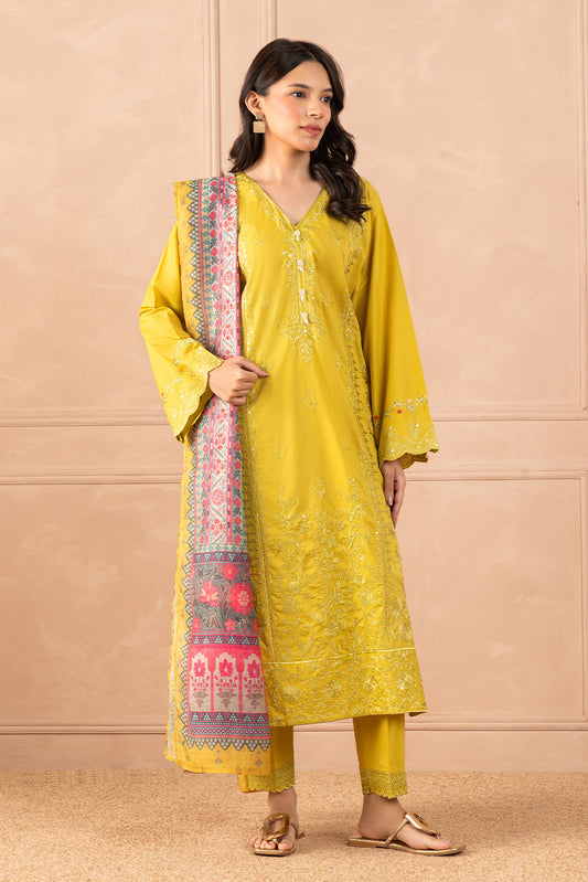 3 PIECE EMBROIDERED LAWN SUIT (HIGH CASUAL)