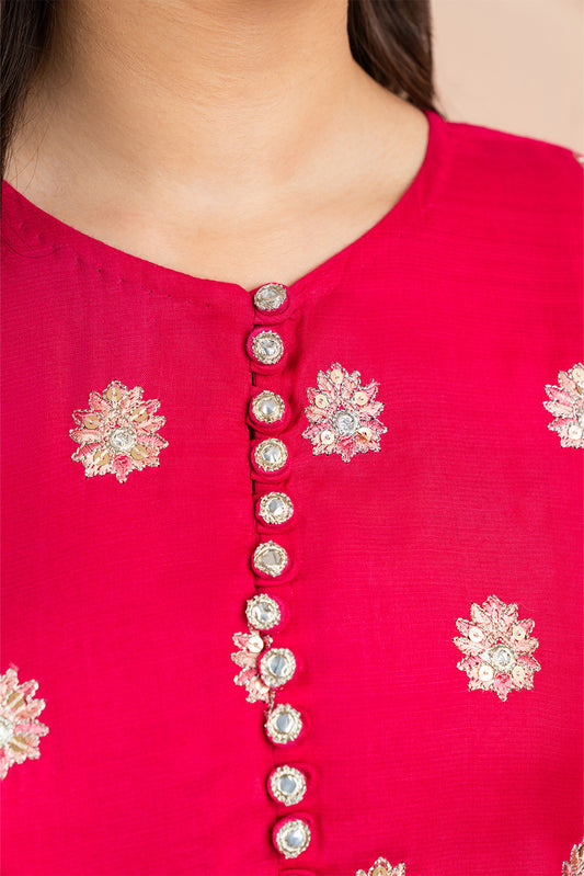 2 PIECE EMBROIDERED RAW SILK SUIT (LUXURY PRET)