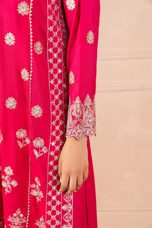 2 PIECE EMBROIDERED RAW SILK SUIT (LUXURY PRET)