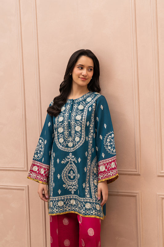 2 PIECE EMBROIDERED JACQUARD SUIT (LUXURY PRET)