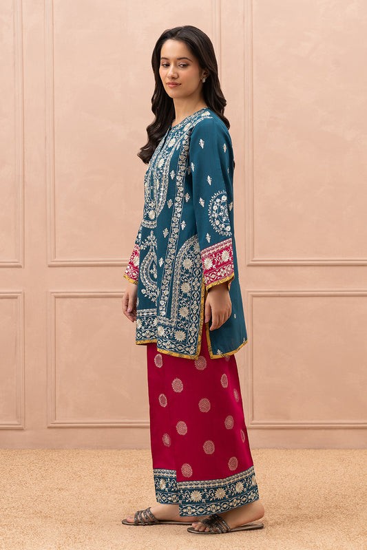 2 PIECE EMBROIDERED JACQUARD SUIT (LUXURY PRET)