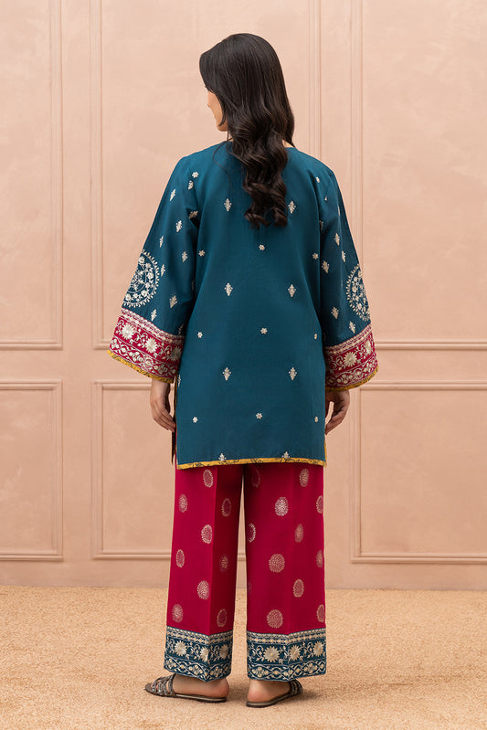 2 PIECE EMBROIDERED JACQUARD SUIT (LUXURY PRET)