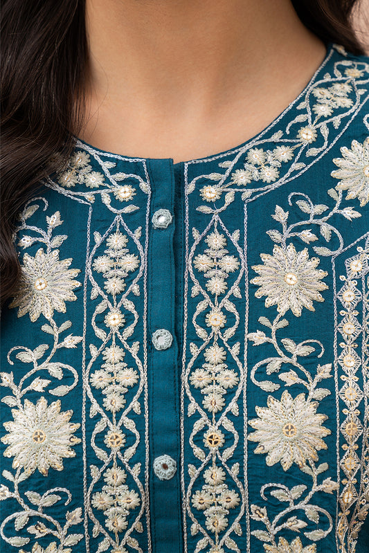 2 PIECE EMBROIDERED JACQUARD SUIT (LUXURY PRET)