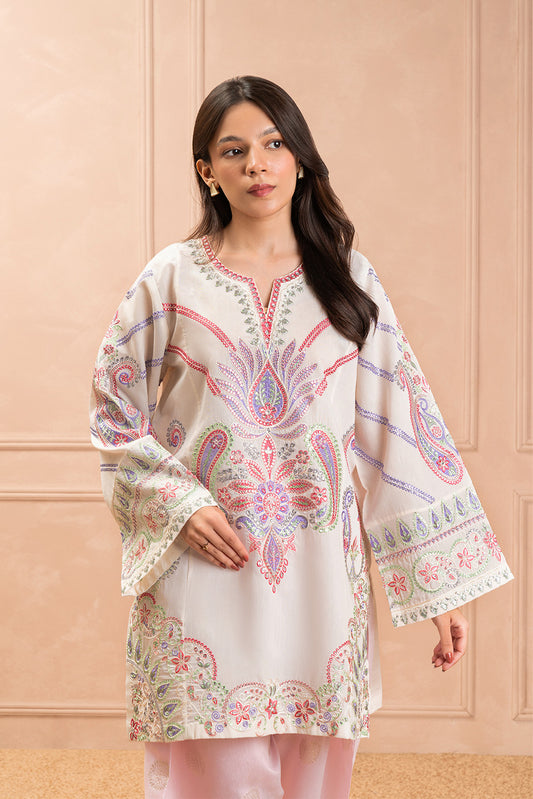 2 PIECE EMBROIDERED TWO TONE SUIT (LUXURY PRET)