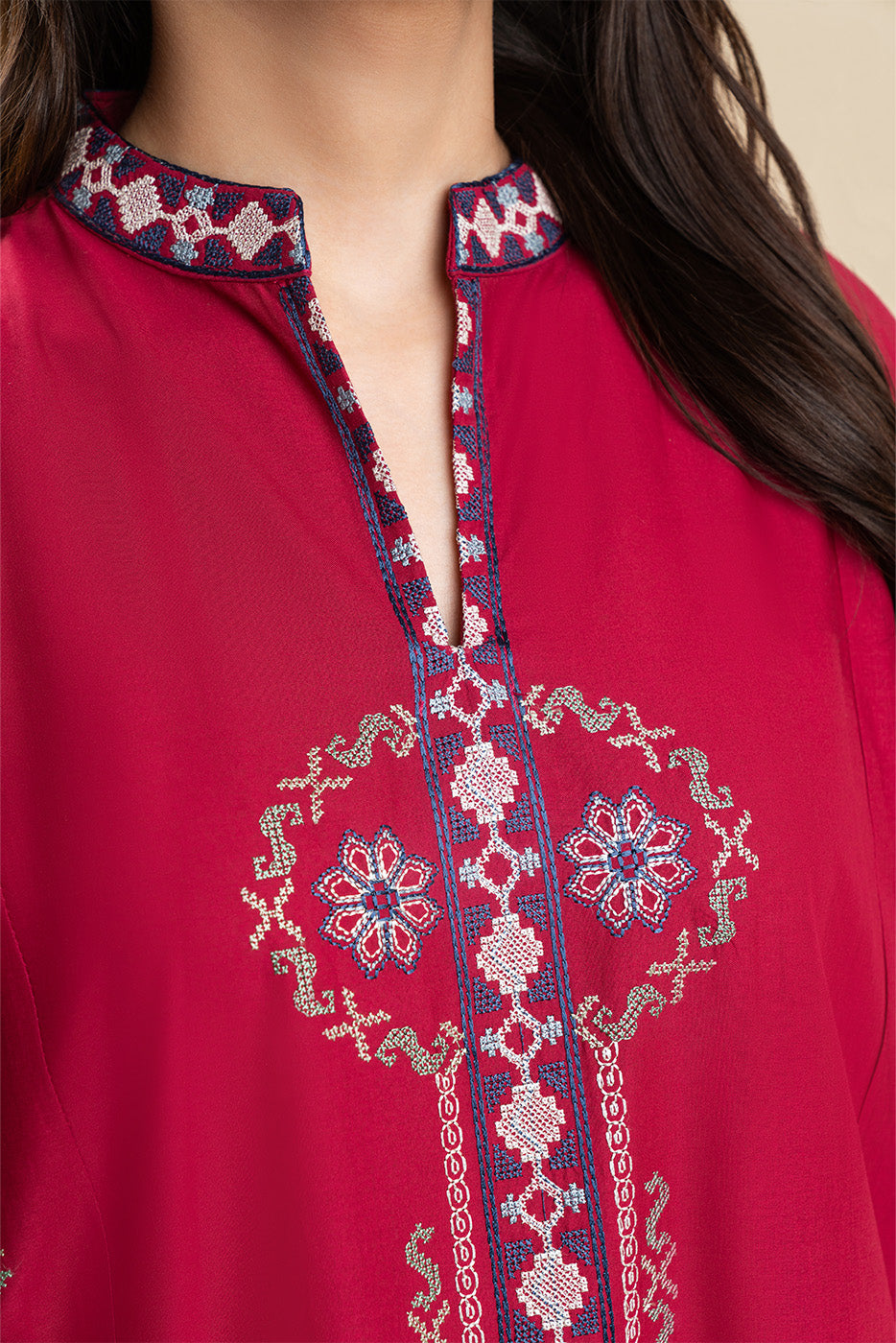 2 PIECE EMBROIDERED LAWN SUIT (PRET)
