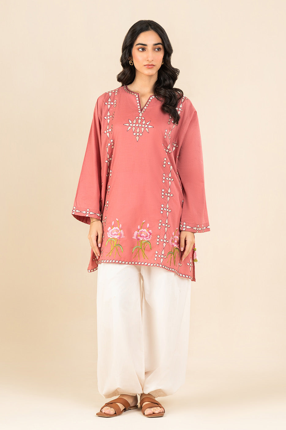 EMBROIDERED LAWN SHIRT (PRET)
