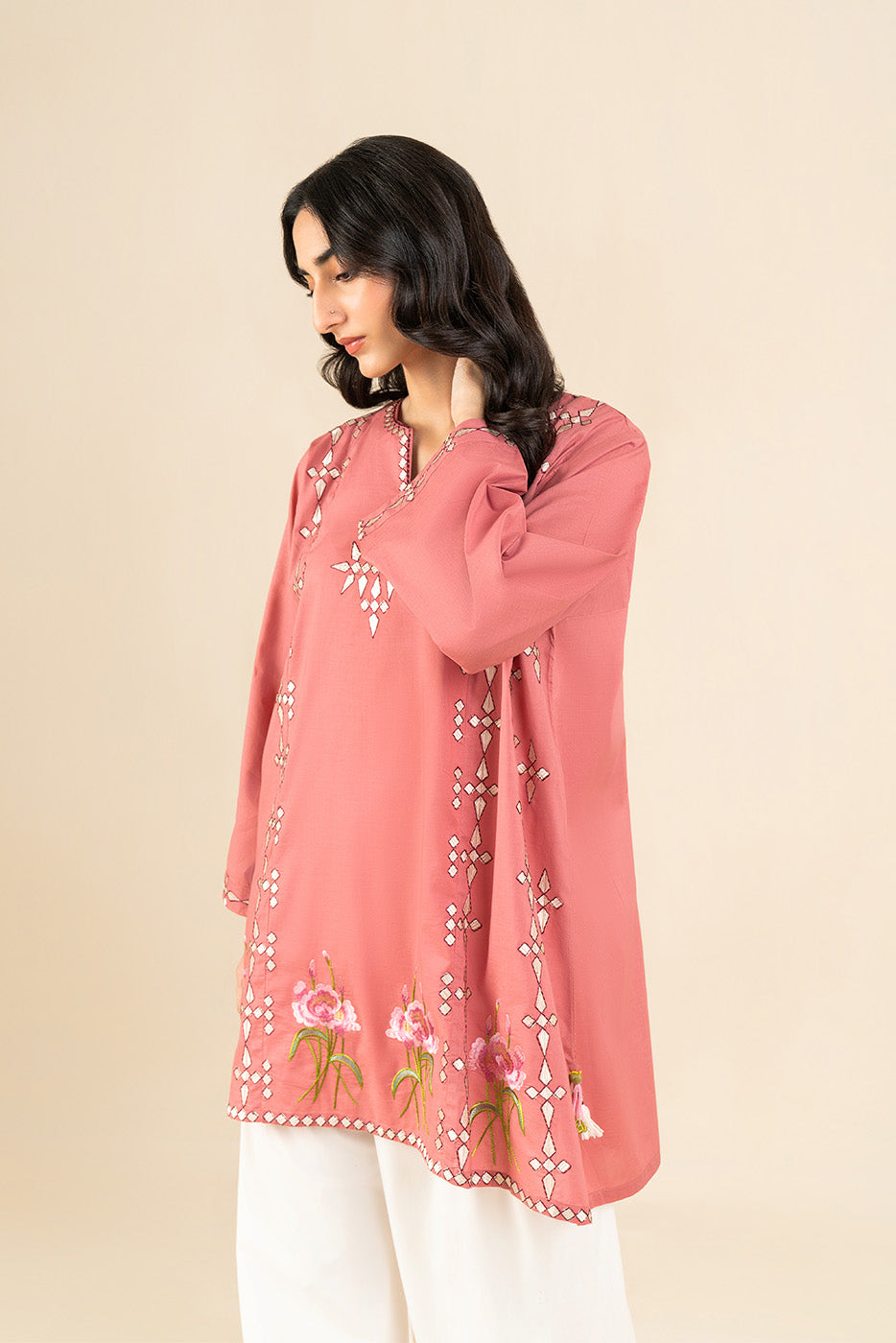 EMBROIDERED LAWN SHIRT (PRET)
