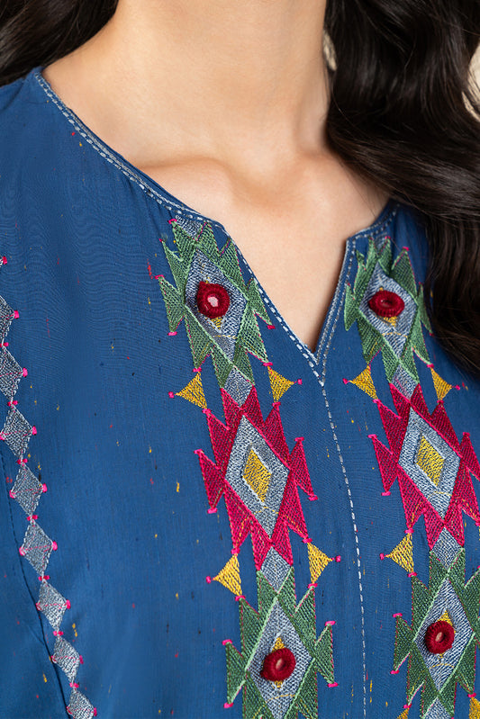 EMBROIDERED MULTI NEPS SHIRT (PRET)