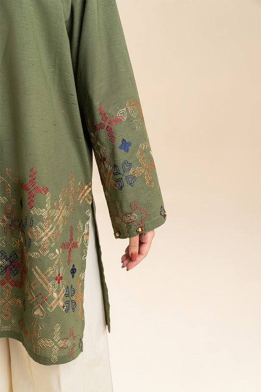 EMBROIDERED MULTI NEPS SHIRT (PRET)