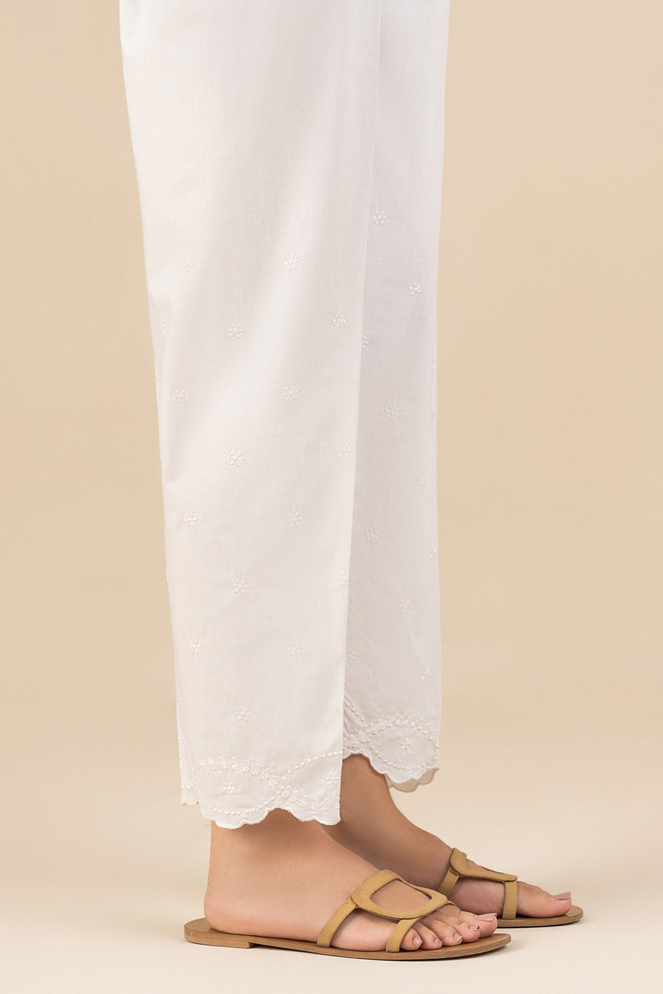 EMBROIDERED STRAIGHT PANTS