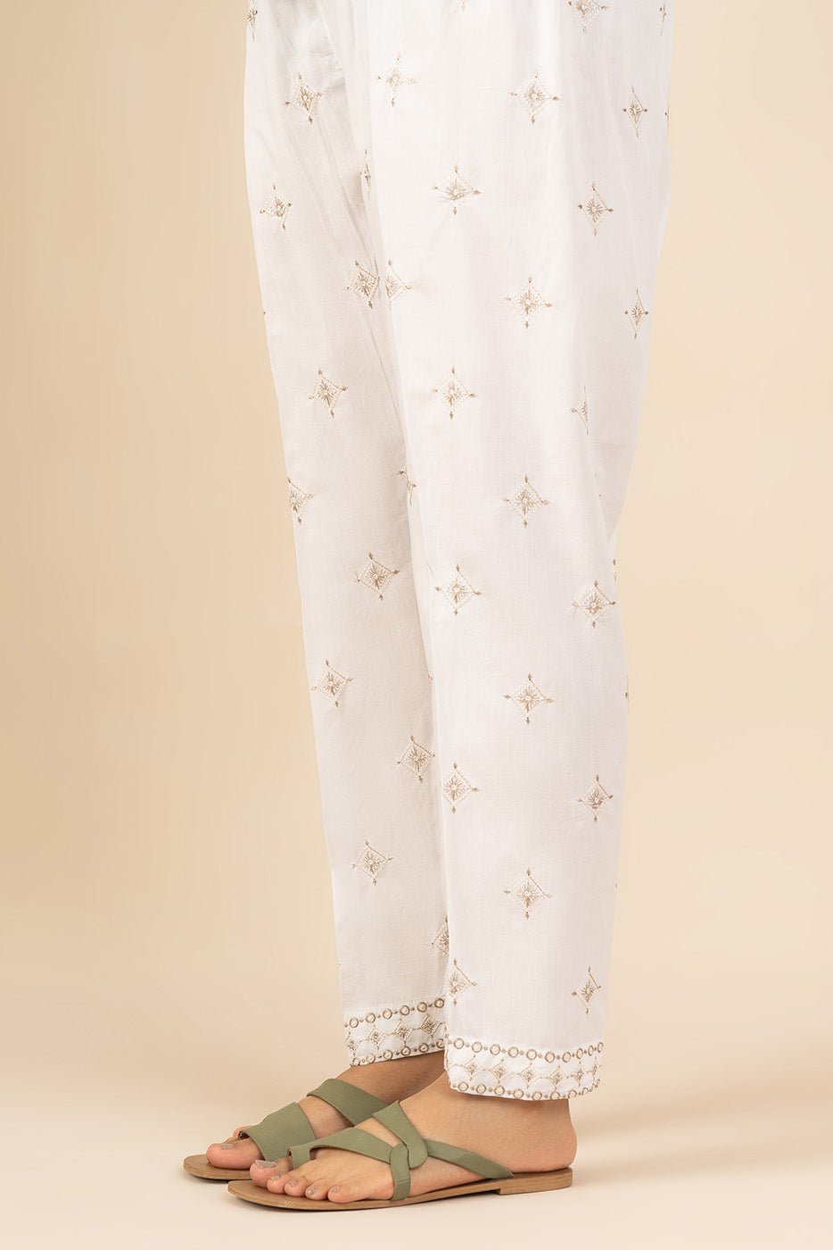 EMBROIDERED STRAIGHT PANTS