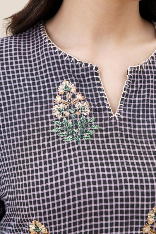 EMBROIDERED YARN DYED SHIRT (PRET)