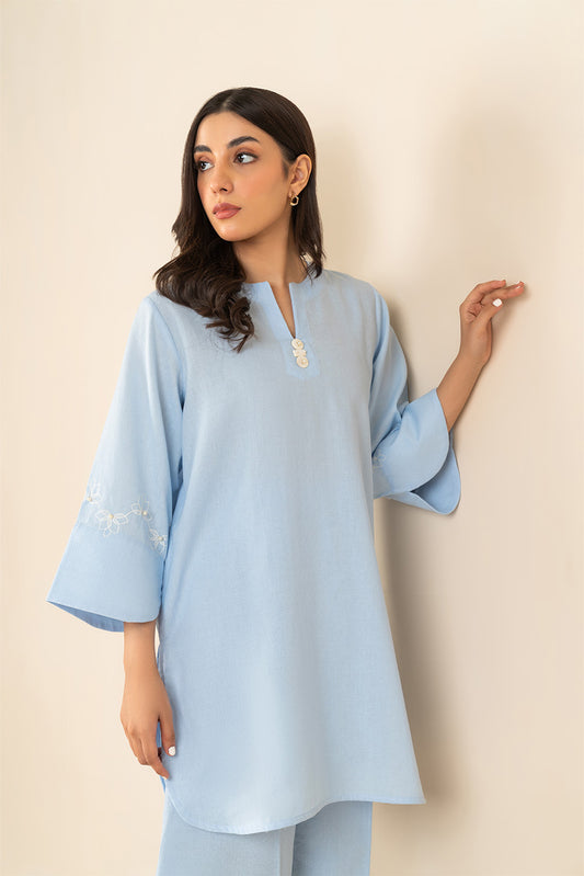 2 PIECE EMBROIDERED DORIA SUIT (PRET)