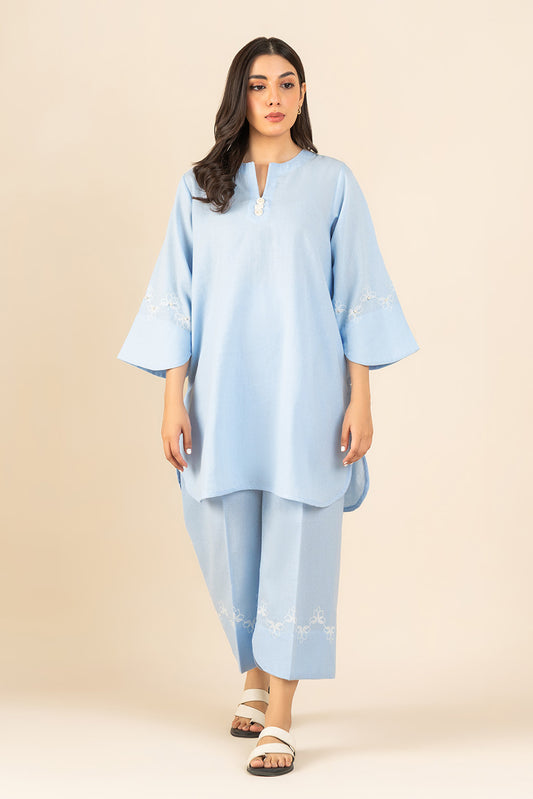 2 PIECE EMBROIDERED DORIA SUIT (PRET)